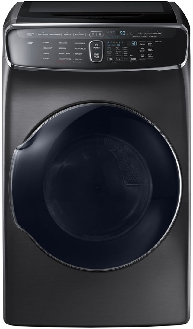 Samsung 7.5 Cu. Ft. Fingerprint Resistant Black Stainless Steel Gas Dryer-0