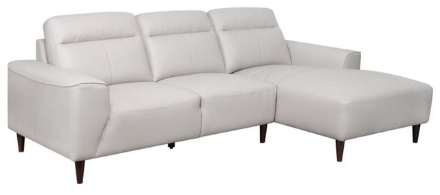 Mazin Furniture Trevelyn 2-Piece Light Grey Right-Arm Facing Loveseat Sectional and Chaise-0