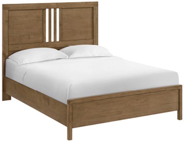 Whittier Wood® Furniture Bailey Nutmeg Queen Panel Bed-0