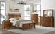 Elements International Gage 4-Piece Chestnut Queen Storage Sleigh Bedroom Set-5