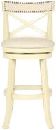 New Classic® Home Furnishings York White Swivel Bar Stool-2