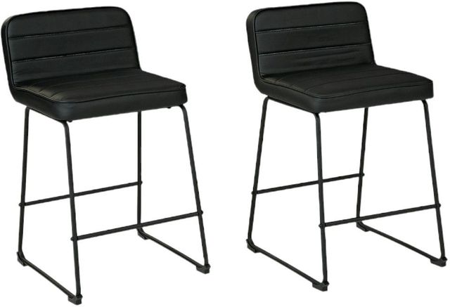 Signature Design by Ashley® Nerison 2-Piece Black Bar Stool Set-0