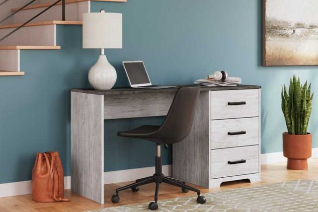 Signature Design by Ashley® Shawburn White/Dark Charcoal Gray 54" Home Office Desk-6