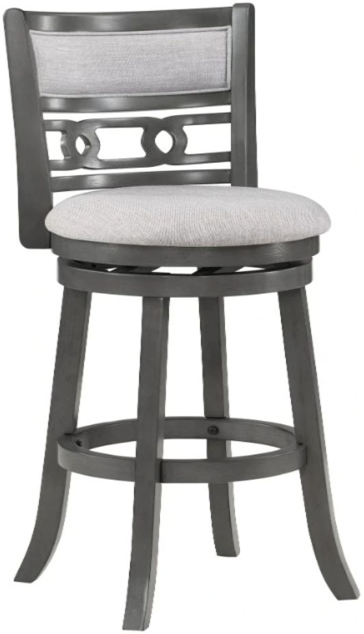 New Classic® Home Furnishings Gia Gray 24'' Swivel Counter Stool-0
