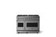 Viking® 5 Series 48" Stainless Steel Pro Style Dual Fuel (NG) Range with Polished Chrome Trim-0