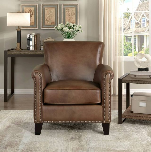 Homelegance® Braintree Brown Chair-1