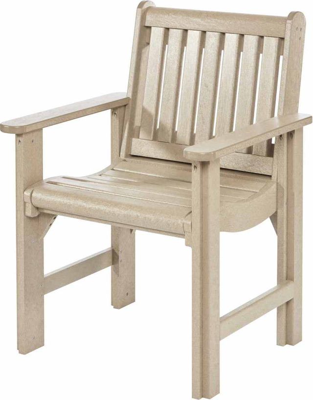 C.R. Plastic Generation Line Beige Dining Arm Chair-1