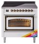 Ilve® Nostalgie II Noblesse 36'' Custom RAL Color Pro Style Induction Range with Burnished Trim-0