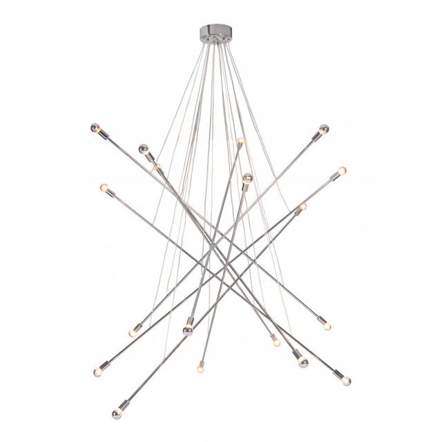 Zuo® Modern Belief Chrome Ceiling Lamp-0