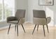 Monarch Specialties Inc. 2-Piece Brown 36" Fabric Dining Chair Set with Taupe Faux Leather Back-1