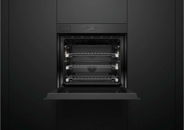 Fisher & Paykel Series 11 Minimalist 30" Black Glass Steam Assist Wall Oven with Self-Cleaning-3