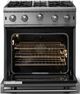 Viking® 5 Series 30" Cast Black Pro Style Natural Gas Range-1