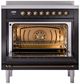 Ilve® Nostalgie II Series 36" Glossy Black Pro Style Induction Range-1