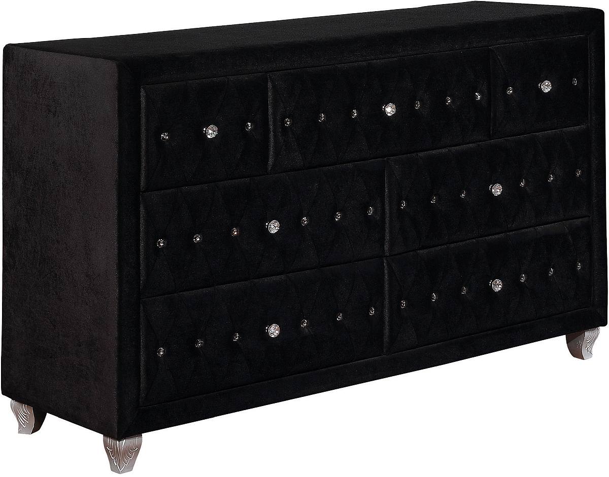 Coaster Deanna Black Upholstered Dresser M H Appliance