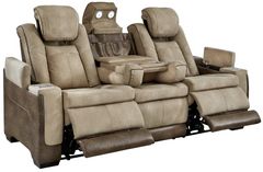 Signature Design by Ashley® Next-Gen DuraPella Sand Power Reclining Sofa with Adjustable Headrest