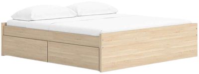 Signature Design by Ashley Onita Natural King Platform Bed with 2 Side Storage Signature Design by Ashley Onita Natural King Platform Bed with 2 Side Storage