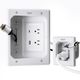 ErgoAV™ White In-Wall Power and Cable Management Kit-0