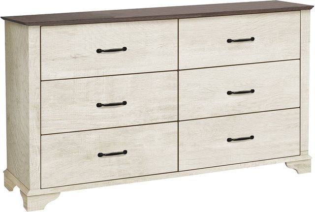 Monarch Specialties Inc. Bleached Oak/Rustic Oak Dresser-0