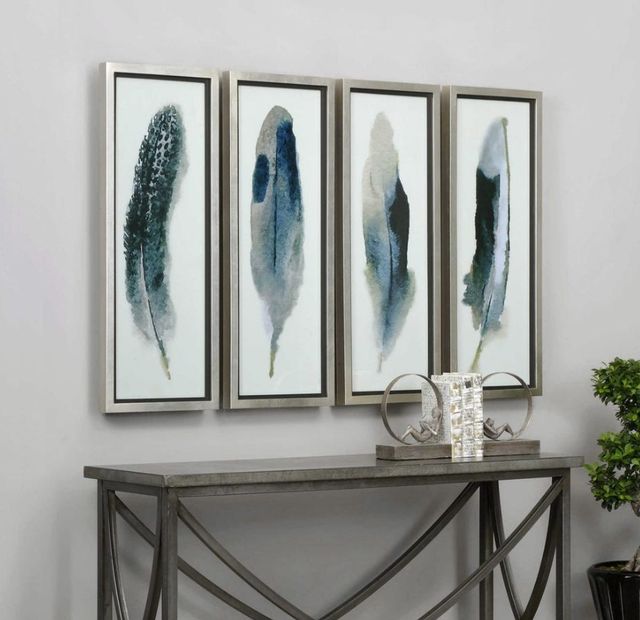 Uttermost® 4-Piece Feathered Beauty Framed Prints Set-1