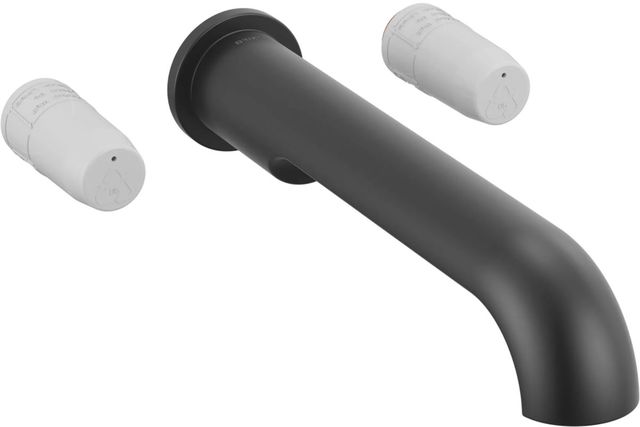Brizo Roccesco™ Matte Black 2-Handle Wall Mount Tub Filler -0