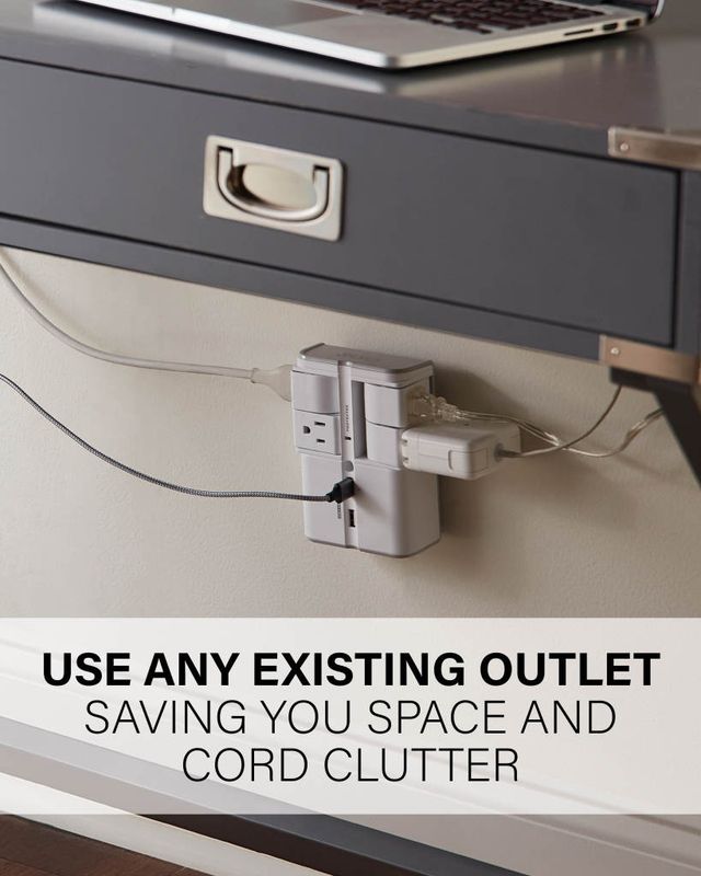 Sanus® White On-Wall Surge Protector-2