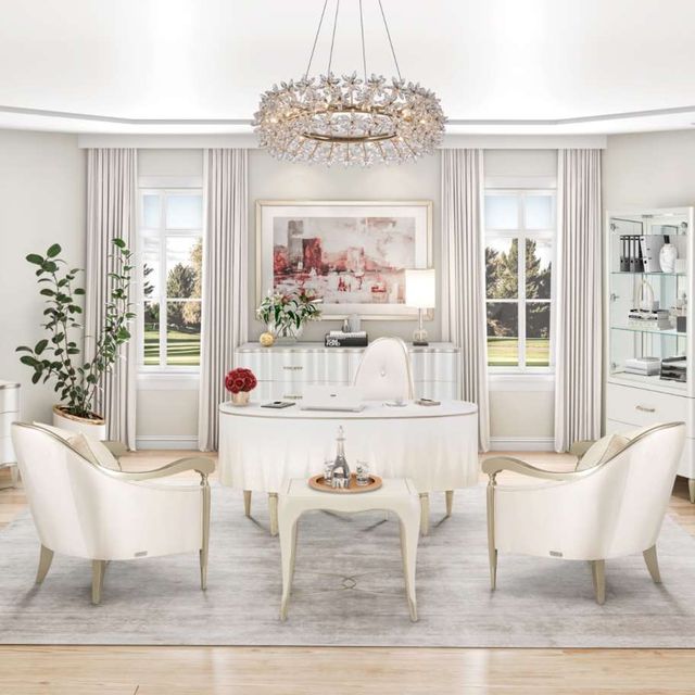 Michael Amini® London Place Champagne Accent Chair-1