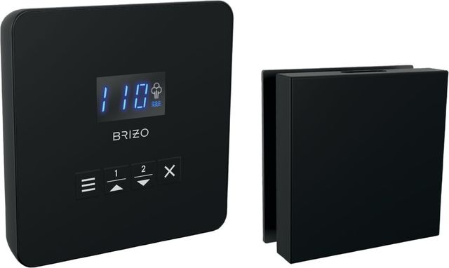 Brizo Mystix™ Matte Black Elemental Square Steam Set-0