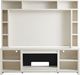 aspenhome® Tatum White 96'' Fireplace Console and Hutch-0