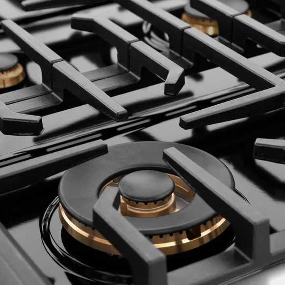 ZLINE Paramount Autograph Edition 36" Satin Stainless Steel Gas Cooktop with Polished Gold Accents-3