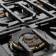 ZLINE Paramount Series Autograph Edition 36" Satin Stainless Steel Gas Cooktop with Polished Gold Accents-3