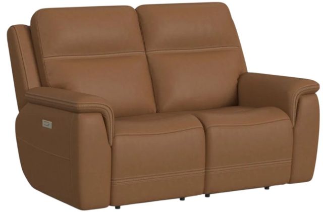 Flexsteel® Sawyer Harvest Leather Power Reclining Loveseat with Power Headrests and Lumbar-0