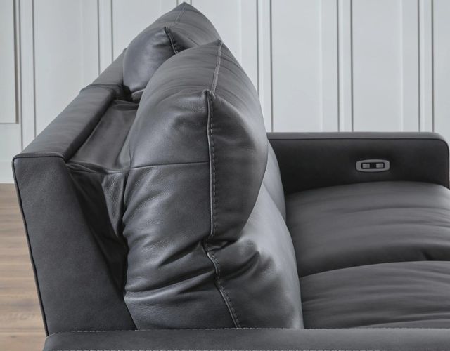 Benchcraft® ModZ 6-Piece Blue Power Reclining L-Shape Sectional with Audio Console-3