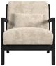 Elements International Marina Brushed Espresso/Langley Cream Accent Chair-2