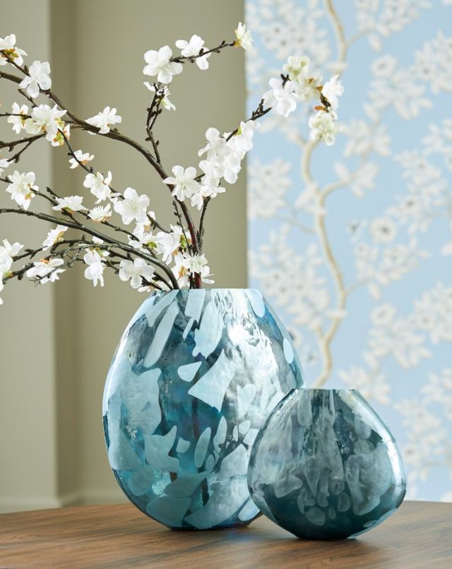 Signature Design by Ashley® Cartshaw Iridescent Teal Vase-2