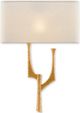 Currey & Company Bodnant Antique Gold Leaf/Off-White Left Wall Sconce-1