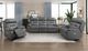 Homelegance® Laconia Dark Gray Double Power Reclining Sofa-1