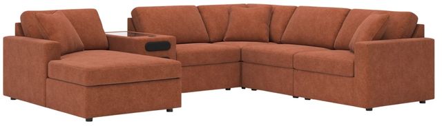 Signature Design by Ashley® Modmax 6-Piece Spice Left-Arm Facing Sectional and Chaise with Audio System-0