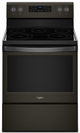 Whirlpool® 30" Freestanding Electric Range Fingerprint-Resistant Black Stainless Steel-0