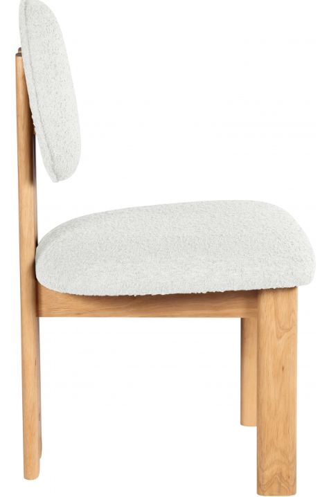 Meridian Furniture Napa Cream/Natural Boucle Upholstered Dining Chair-2