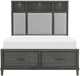 Homelegance® Wittenberry Gray/Pebble Queen Platform Storage Bed-2