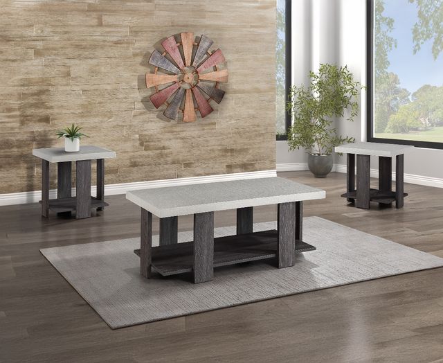 Crown Mark Boris 3-Piece Gray Occasional Table Set-1
