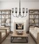 Cal® Lighting & Accessories Fulton Textured Bronze Chandelier-1