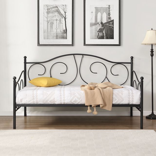 Milton Green Stars Victoria Dark Gray Twin Metal Daybed-0