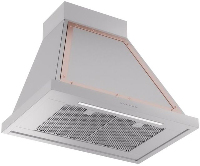 Ilve® Nostalgie II Noblesse 30" Stainless Steel Range Hood with Copper Trim-1
