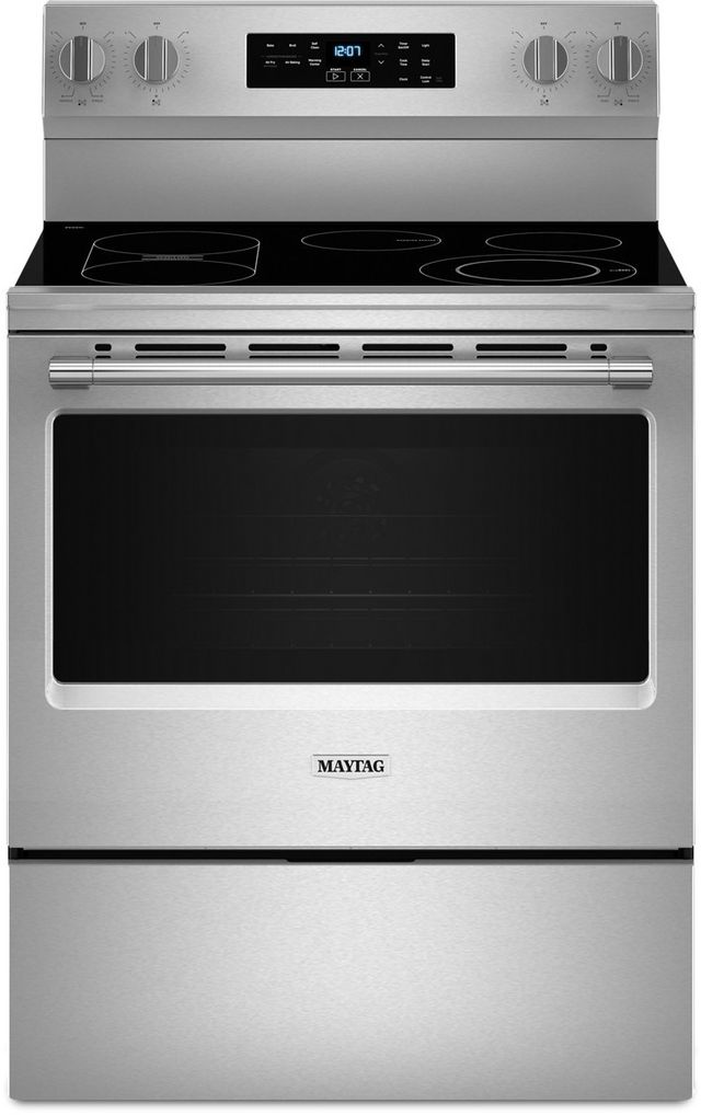 Maytag® 30" Fingerprint Resistant Stainless Steel Freestanding Electric Range with No Preheat Air Fry and Air Baking-0