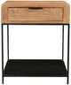 Moe's Home Collection Joliet Natural Side Table with Black Metal Frame-1