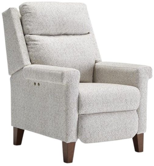 Best® Home Furnishings Customizable Prima Power High Leg Recliner with Tilt Headrest and Honey Birch Legs-0