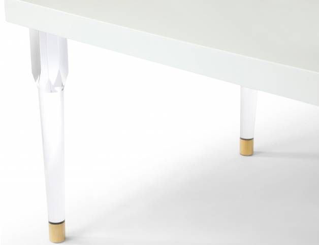 Meridian Furniture Bethany White High Gloss Dining Table-2