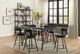 Homelegance® Appert Black/Dark Gray Swivel Counter Height Chair-1