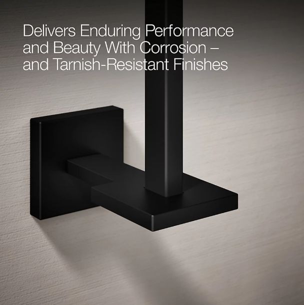 KOHLER® Square Matte Black Vertical Toilet Paper Holder-4